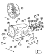 52108431AA - Automatic Transmission 5 Speed [DGJ]: Transmission Case for Mopar Image