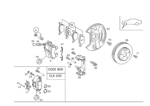 Front Wheel Brake for 1999 Mercedes-Benz CLK430 #0