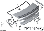 41007481967 - Bodywork: Left Trunk Lid Hinge for BMW Image