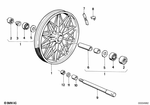 36312302284 - : Cast Iron Rim Silver Front for BMW-Motorrad Image