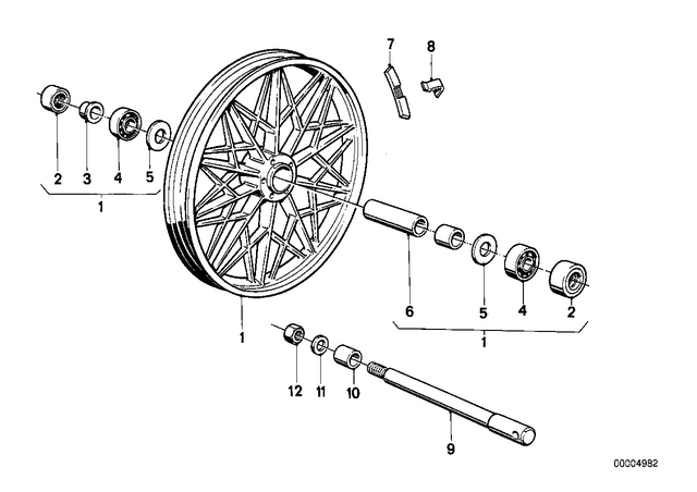 36312302284 - : Cast Iron Rim Silver Front for BMW-Motorrad Image