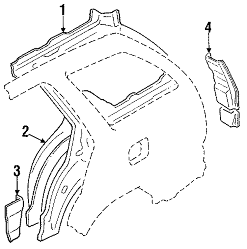 Inner Structure for 1994 Ford Escort #2