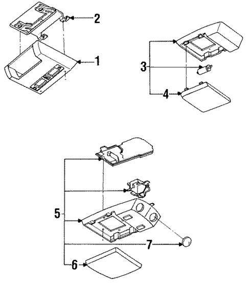 Roof Console & Courtesy Lamps for 1990 Oldsmobile Silhouette #0
