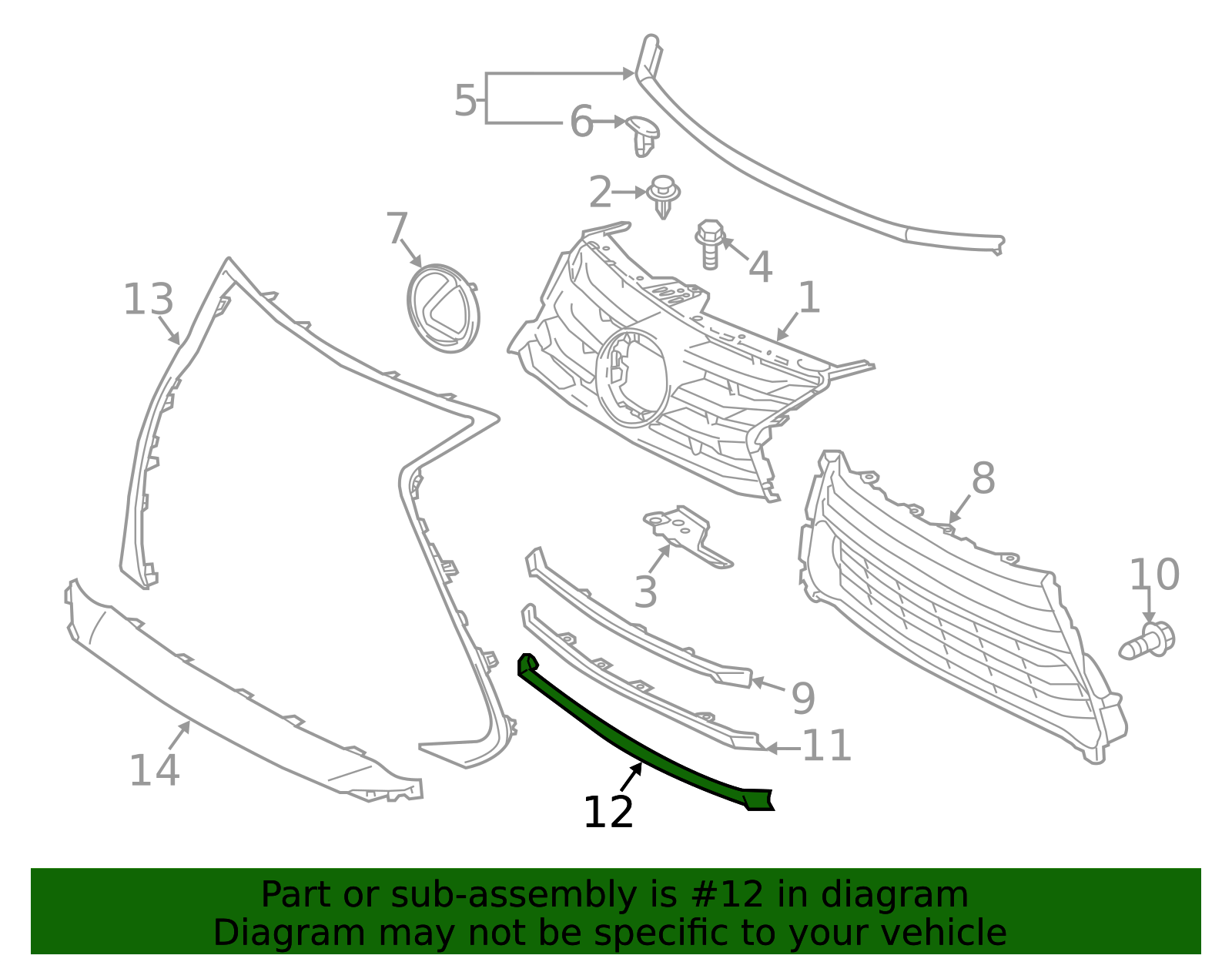 53123-53010 - High-Quality Grille Molding for 2017-2020 Lexus ...