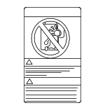 985N80Z800 - Body: Air Bag Label for Nissan: Altima, Armada, Frontier, Maxima, Pathfinder, Pathfinder Armada, Quest, Sentra, TITAN, Versa, Xterra Image