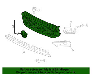 2019-2022 Volvo XC40 Upper Grille 32365355 | TascaParts.com