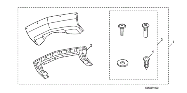 Lower Garnish (RR.) (2) for 2012 Acura MDX #0