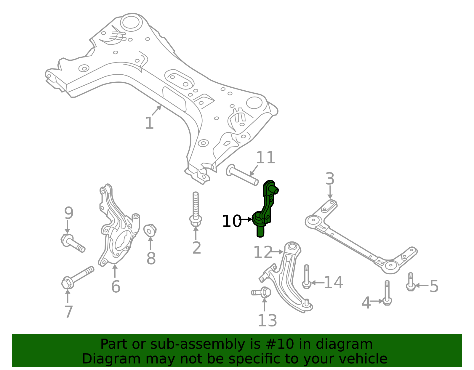 2007-2019 Nissan Suspension Cross-Member Reinforcement 54525-EL000