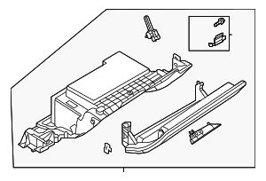 4M8857035K24A - Body: Glove Box Assembly for Audi Image