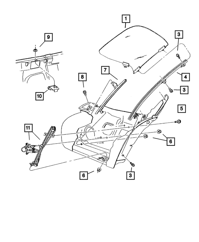 6501373 - Doors and Related Parts: Hex Head Screw And Washer for Mopar Image