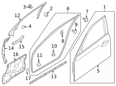 Door & Components for 2014 INFINITI Q70 #3