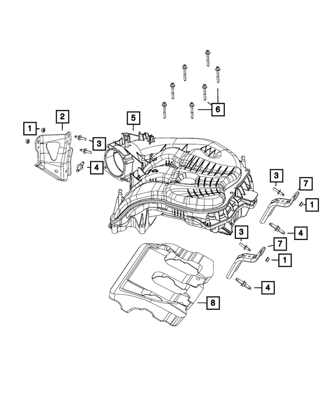 5281884AB - 3.2L Gas; Engine: Bracket, Support for Mopar Image