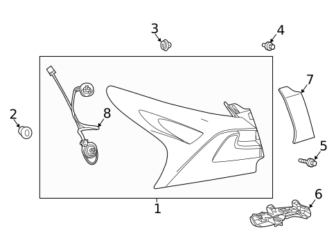 Tail Lamps for 2020 Lexus NX300 #0