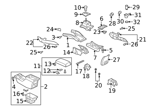 Console for 2013 Mitsubishi Outlander #0