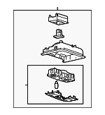 8A8Z74519A70AA - Body: Overhead Console for Ford: Flex Image
