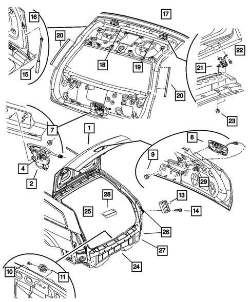 Liftgate Panel for 2007 Dodge Charger #2