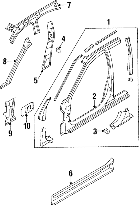 Door Opening Frame for 1996 INFINITI I30 #0