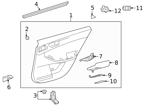 Interior Trim - Rear Door for 2021 Toyota Avalon #0