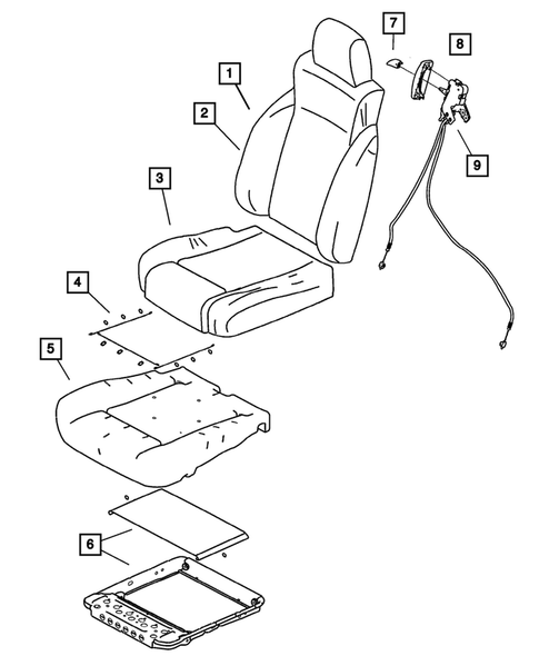Front Seats and Attaching Parts for 2003 Jeep Wrangler #1
