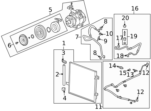 Condenser, Compressor & Lines for 2010 Hummer H3T #0
