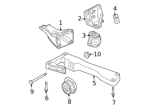 Engine & Trans Mounting for 2009 BMW 328i #3