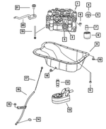 68745338AA - 2.4L Gas; Engine: Hex Flange Head Locking Bolt And Washer, Mounting for Mopar Image