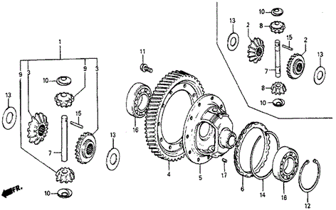 AT Differential (DX) for 1984 Honda Prelude #0