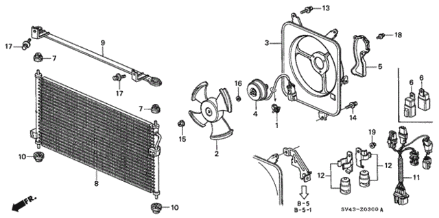 A/C Air Conditioner (Condenser) for 1995 Honda Accord #0