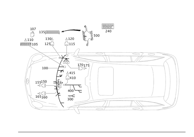 2514405908 - Electrical Equipment and Instruments: Wiring Harness for Mercedes-Benz: R320, R350, R500 Image image