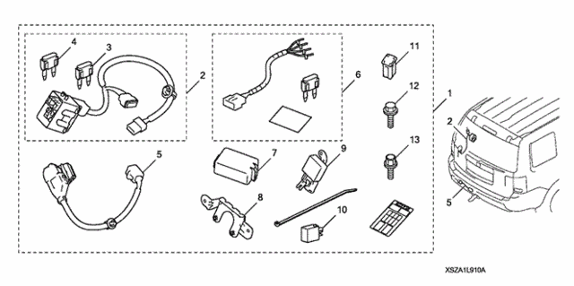 Trailer Hitch Harness (2) for 2012 Honda Pilot #0