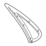 5187596 - Body: Quarter Glass for Saab: 9-3, 900 Image