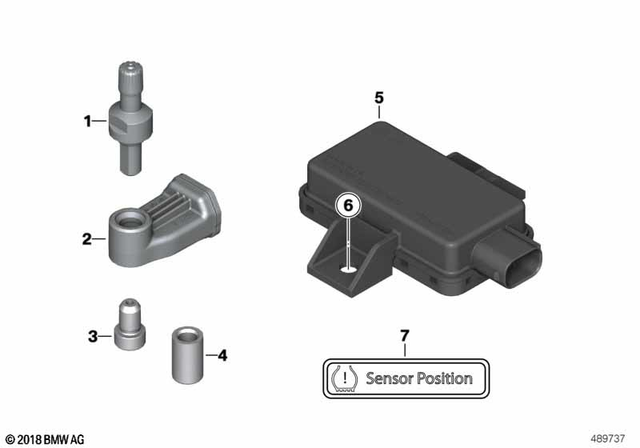 71217698971 - Maintenance &amp; Technology: Sign "Tpc" Tire Pressure Control for BMW-Motorrad Image