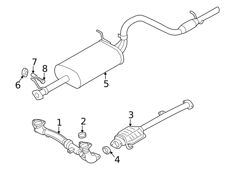 Exhaust Components for 2001 Chevrolet Tracker #0