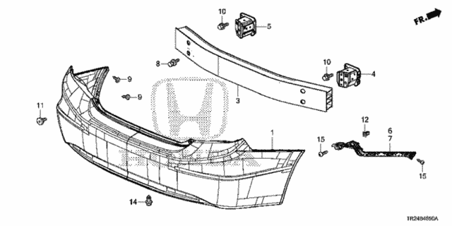 Rear Bumper (1) for 2012 Honda Civic #0