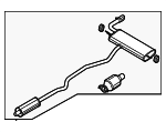 DS7Z5230F - Exhaust: Exhaust Muffler for Ford: Fusion Image