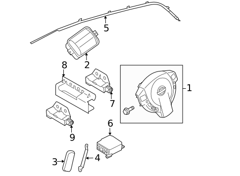 Air Bag Components for 2010 Nissan Rogue #0