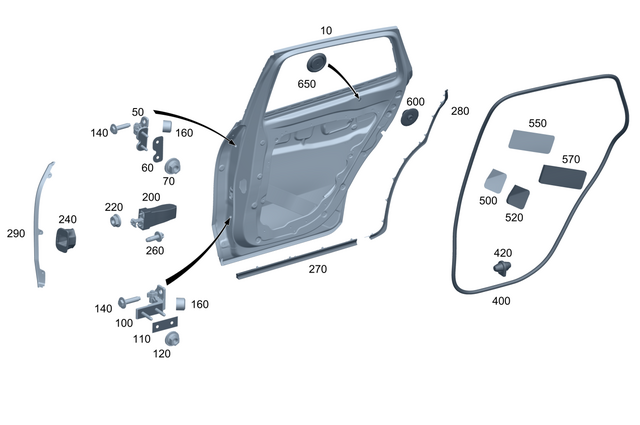 2947370200 - : Cover Rail for Mercedes-Benz Image