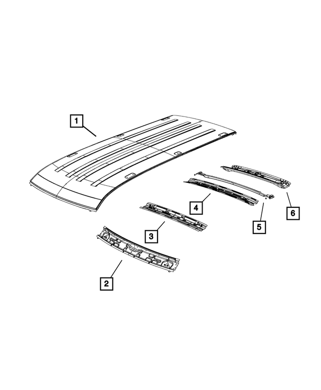 68383408AA - Body Sheet Metal Except Doors: Roof Panel for Mopar Image