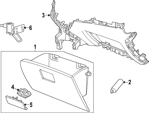 Glove Box for 2024 Chevrolet Trax #0