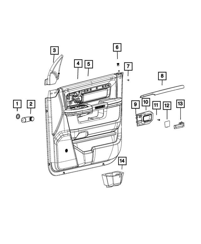 55397411AA - Interior Trim: Door Handle Spacer, Right Or Left for Mopar Image image