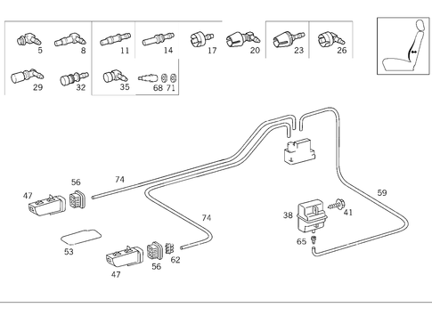 Orthopaedic Front Backrest for 1991 Mercedes-Benz 500SL #0