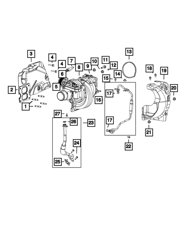 68400395AD - Engine: Turbocharger To Manifold Gasket for Mopar Image
