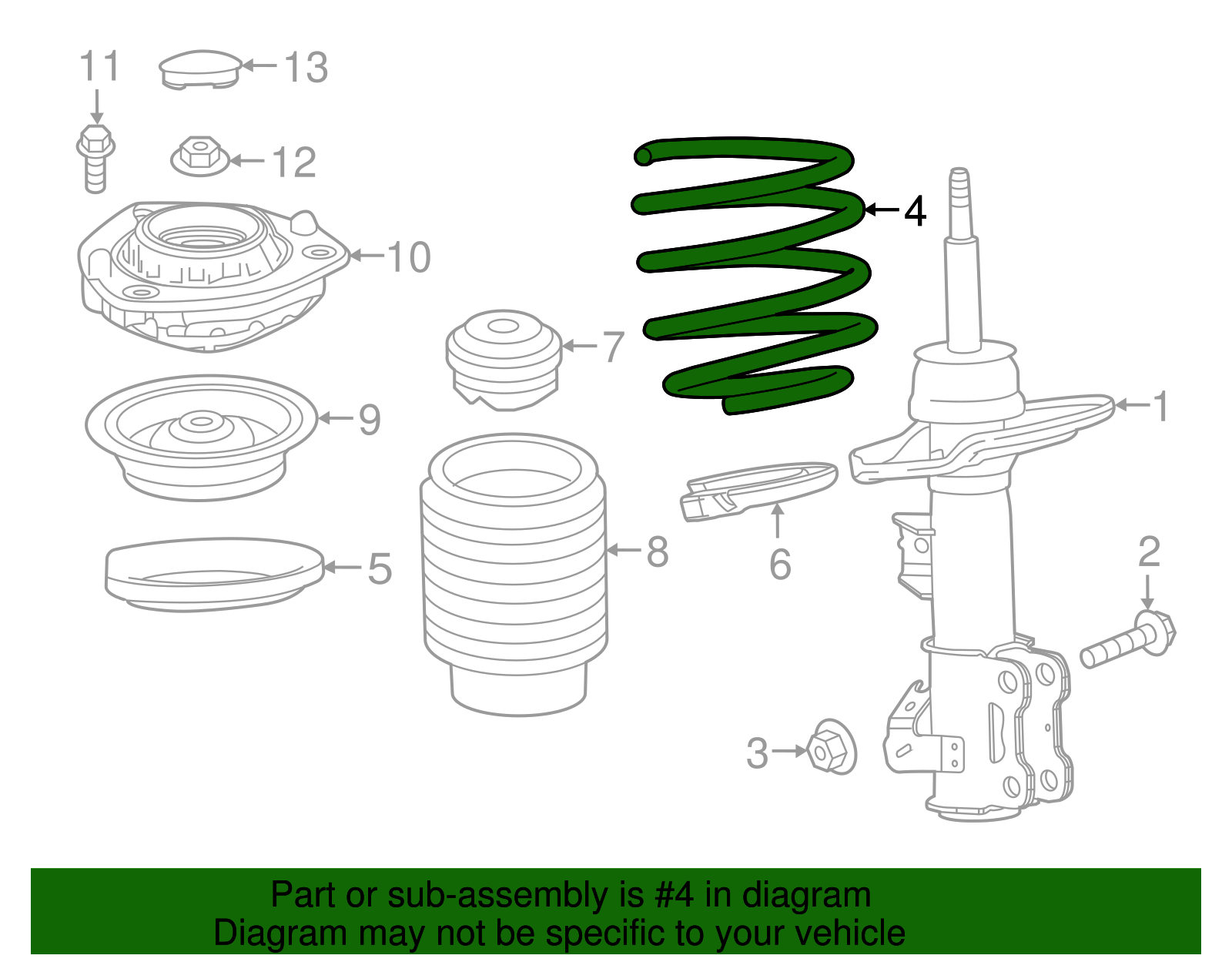 2016-2024 Chevrolet Camaro Front Coil Spring 84186924 | Courtesy Parts