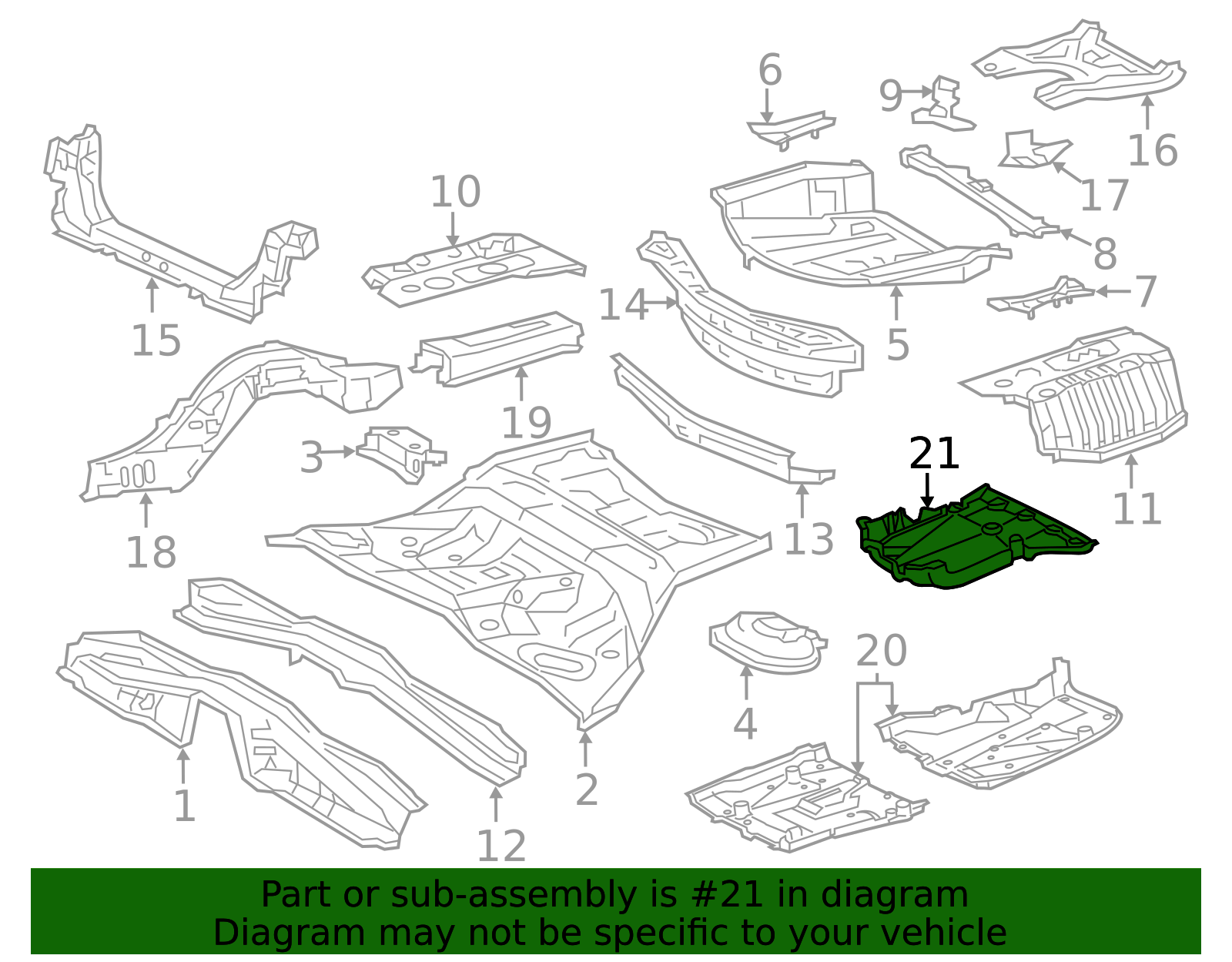 58390-30070 - Floor Pan Splash Shield 2016-2020 Lexus GS F | Longo