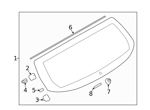 Glass - Lift Gate for 2022 Subaru Impreza #0