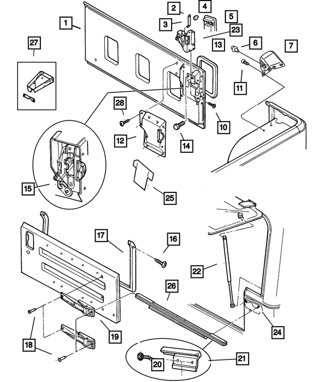 55008127AB - Body Sheet Metal Except Doors: Tailgate Handle To Latch Rod for Mopar Image