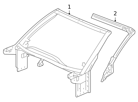 Windshield Header & Components for 2005 Cadillac XLR #0