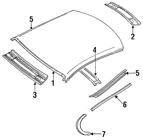 Roof & Components for 1995 Chrysler New Yorker #0