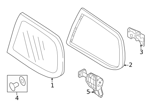 Glass - Side Panel for 2000 Nissan Quest #0