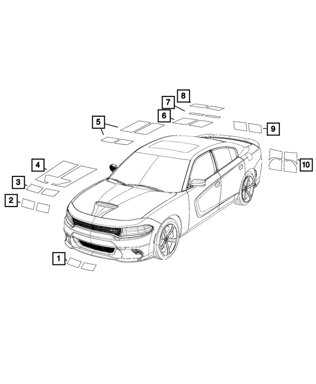 6EG51XXXAA - Exterior Ornamentation: Roof Decal for Mopar Image
